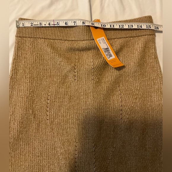Tanya Taylor Mae Merino Wool Skirt - Size Large - NWT - Camel / tan in color - Picture 9 of 14
